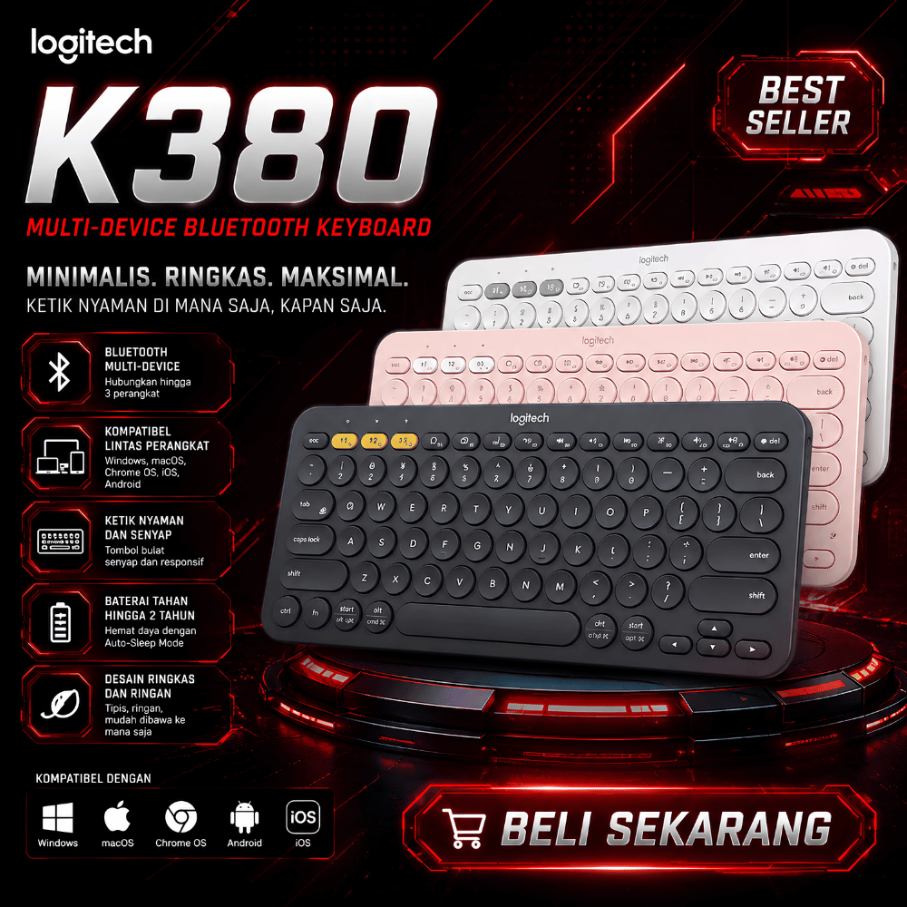 Logitech K380 Multi-Device Bluetooth Keyboard Original