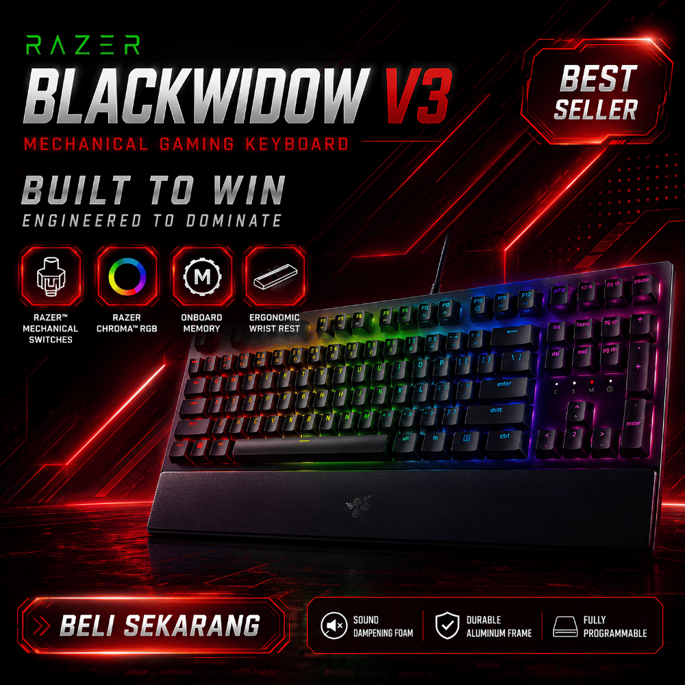 Razer BlackWidow V3 Tenkeyless Mechanical Gaming Keyboard Original