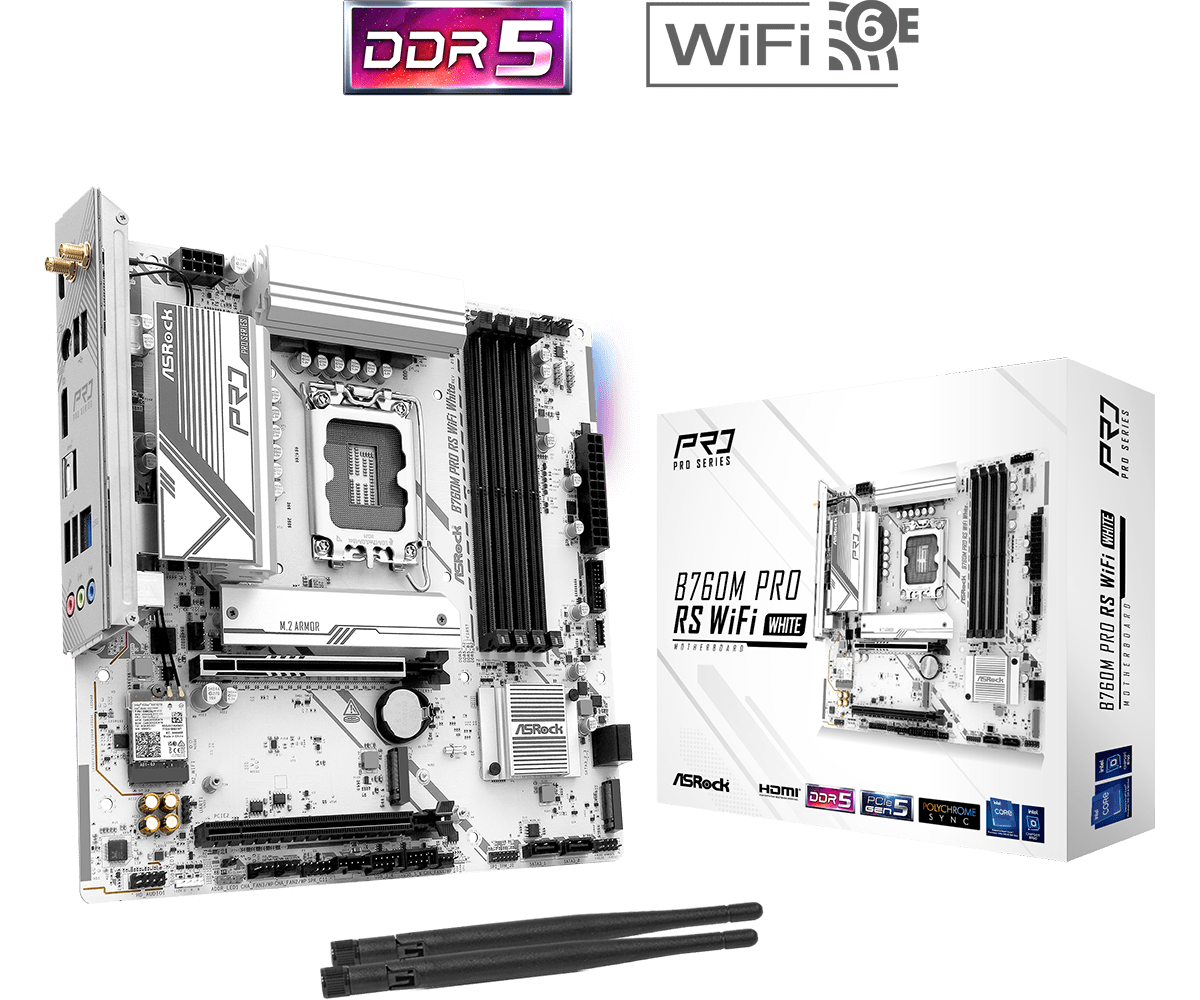 ASRock B760M Pro RS WIFI White