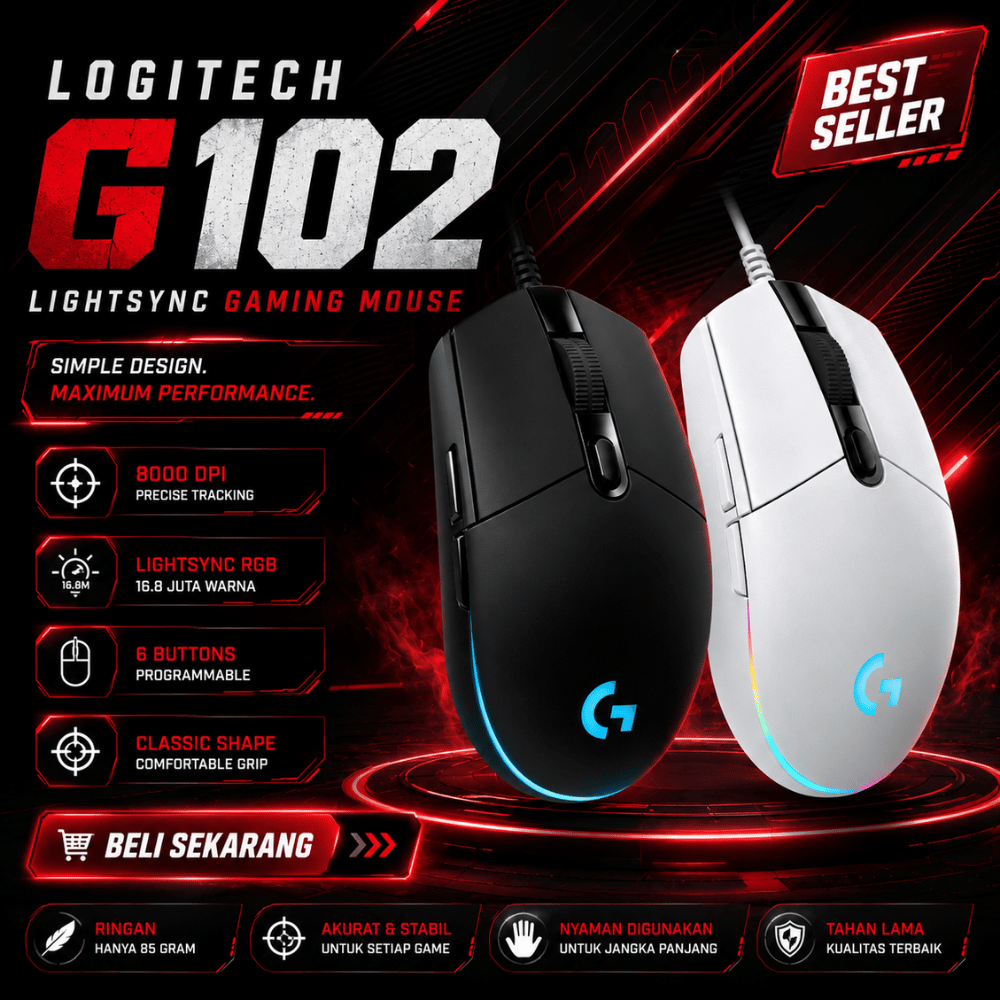 Mouse Logitech G102 Lightsync RGB Gaming Mouse Original