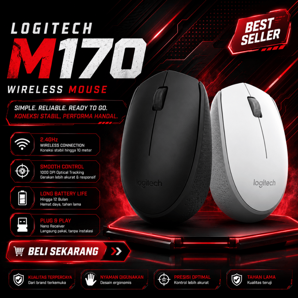 Mouse Logitech M170 Wireless Mouse Original