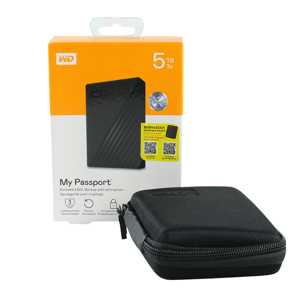 Harddisk Eksternal WD My Passport Portable 2.5 Inch USB 3.2 Gen 1 Series